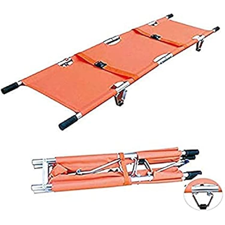 Folding Medical Stretcher - Portable Aluminum Alloy First Aid Rescue Stretcher for Ambulance, Hospital, Home, Sports Venues, Patient Transport