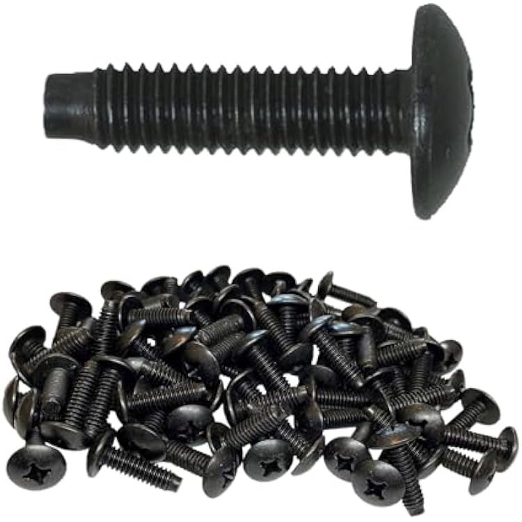 RackGold 12-24 Rack Screws 50 Pack - USA Made