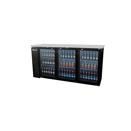 Migali C-BB72G-HC 72 Glass Door Back Bar Refrigerator