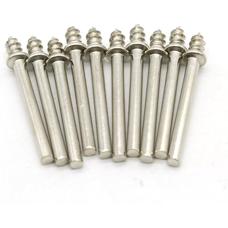 TEMO 10 pc #401 Screw Mandrel for Felt Polishing Wheel Or Cone Tip with 18 Inch Shank for Dremel Rotary Tools