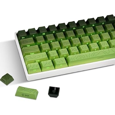 133-Key Double-Shot PBT Keycap Set with Side-Lit Legends, Cherry Profile for 60% 65% 75% 80% 100% Mechanical Keyboards, Custom Line Art Design