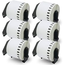 BETCKEY - Compatible Continuous Labels Replacement for Brother DK-2205 2.4 in x 100 ft, Use with Brother QL Label Printers [6 Rolls]