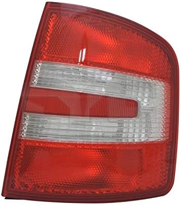 right rear light right side assembly rear light assembly tail lamp driver side red white tail lights compatible with skoda fabia saloon estate 2004 2005 2006 2007 2008 VT1108P