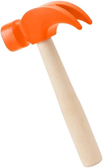 Hxezoc Wooden Hammer Toys Simulation Hammers Maintenance Tools Educational Toys for Kids Birthday Party Games Supplies (Orange)