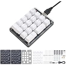 Icstation Numeric Keypad Soldering Practice Kit, 17 Key USB Hot-Swappable Blue Switches Mechanical Number Pad with PBT Keycaps STEM Soldering Project for School Learning Hobbyists Laptop PC Computer