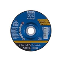 PFERD Type 27 Grinding Wheel, Aluminum Oxide A 6" x 1/8" x 7/8" | Depressed Center, 10,200 RPM, Pack of 10 Part 63398