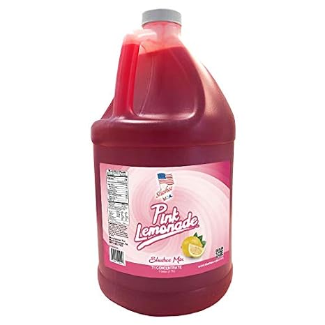 Pink Lemonade Slushee Mix | 1 Gallon - 128oz | (Yields Approx. 96-12oz servings) | Mix 7 Parts Water With 1 Part Syrup