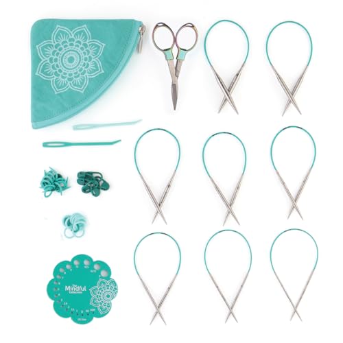 KnitPro The Mindful Collection Explore Fixed Circular Needles Set 10 25cm | 8 US Sizes 2.5-8