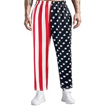 American Flag Pants Men Women Joggers Pants Sports Men's 4th of July American Flag Long Pants with Pockets