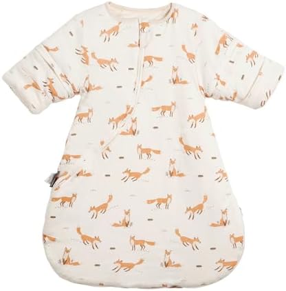 HOUSBAY Baby Sleep Bag Wearable Blanket Sleep Sack with Detachable Sleeves 2.5tog Unisex Baby Sleeping Sack With 2-Way Zipper