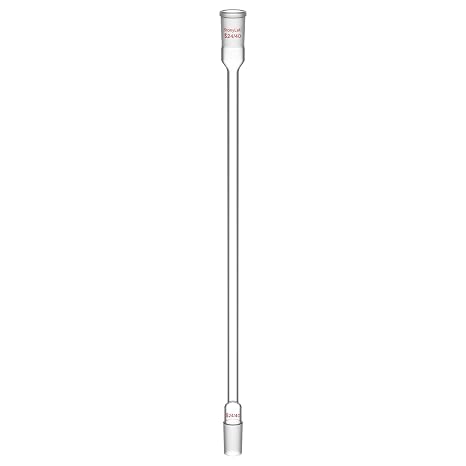 stonylab Air Condensation Tube, Borosilicate Glass Reflux Condenser with 24/40 Standard Joint 400 mm Jacket Length, 16 mm Diameter Lab Glass Condenser for Distillation Experiment