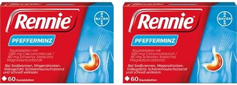 Rennie Chewable Tablets Double Pack (2 x 60 Pieces)