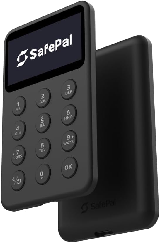 SafePal X1 Cryptocurrency Hardware Wallet, Open-sourced with Bluetooth, Cold Storage for Bitcoin, Ethereum, Solana and More Tokens & NFTs, Secure Private Key, Mnemonic Phrase in Cold Wallet