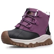 UOVO Boys Girls Snow Winter Boots Kids Waterproof Outdoor Boots Warm Lightweight Non-Slip