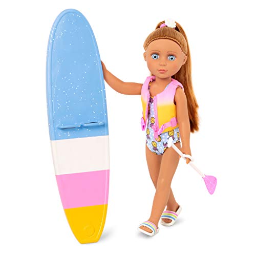 Glitter Girls 14-Inch Doll Paddle Board, Swimsuit Outfit, Paddle Board, Life Jacket Dolls for Girls 3 Years - Tammy