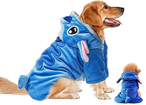 Dog Costume, Gimilife Dog Hoodie, Dogs Halloween Costume Pet Xmas Pajamas Outfit, Pet Coat Cartoon Costumes for Small Medium Large Dogs and Cats for Halloween Christmas and Winter- XL
