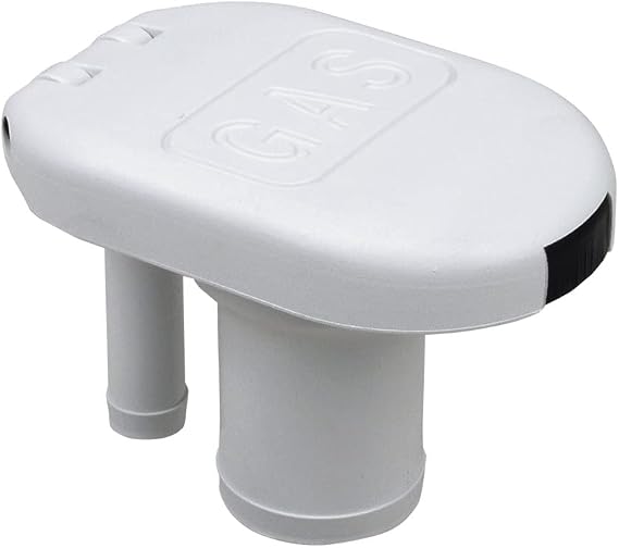 Perko 1319DPGWHT Polymer Vented Straight Neck Gas Fill for 1.5" Hose - White