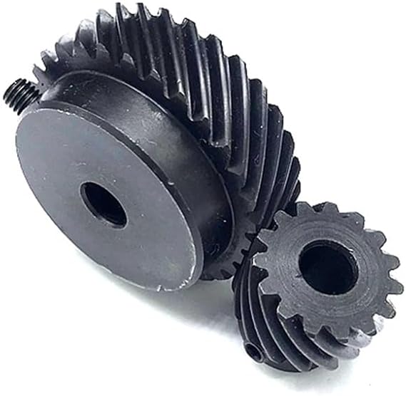 1: 2 Helical Gear 1M 15T 30T 8mm DIY Gearbox Variable Speed Right Angle Corner Device Bevel Gear(15 Teeth-6.35mm,30T-20MM-6x2.8)