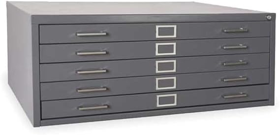 Manufacturer Varies Flat File Cabinet,35 3/8x46 11/16",Gray 2CLA9-1 Each