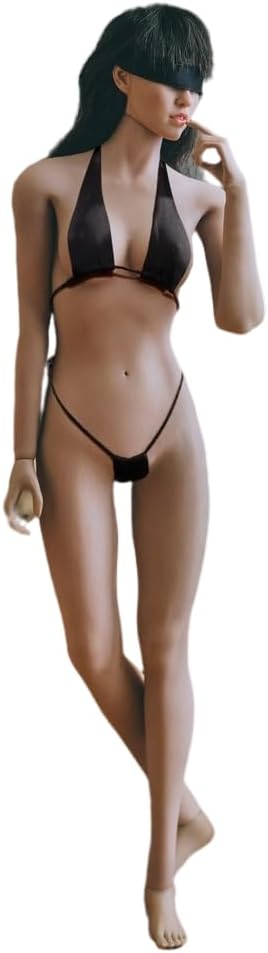 1/6 Scale Female Action Figure Body, 12inch Girl Seamless Super Flexible Pale/Suntan Figure Body Doll (19B-Suntan Skin/Middle Bust)