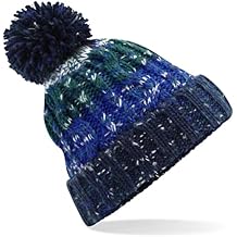 Beechfield Womens Corkscrew Pom Pom Beanie