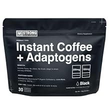 Strong Coffee Co. Instant Black Coffee | Premium Organic Coffee with Nootropics & Adaptogens, NeuroFactor, L-Theanine, Ashwagandha, Reishi & MCT Oil | No Jitters, No Crash (1, 30 Servings)