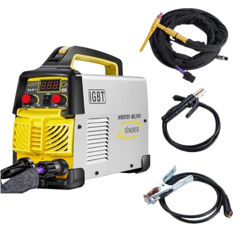 SIMDER TIG Welding Machine 110V 220V Dual Voltage TIG Welder 140Amp TIG ARC 2 in 1 IGBT Inverter Welder with TIG Torch