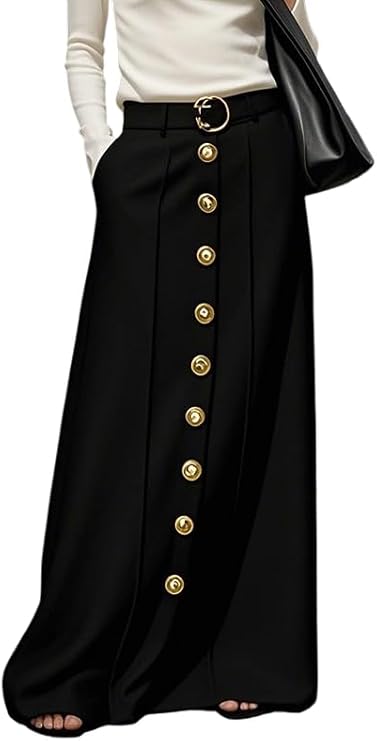 UOOZEE Women's Office Work Pencil Skirt Stretch High Waist Long Skirt Bodycon for Business Casual