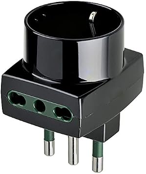 VIMAR Power Supply Plug 16 A 2 Sockets 10/16 PIU Schuko Black