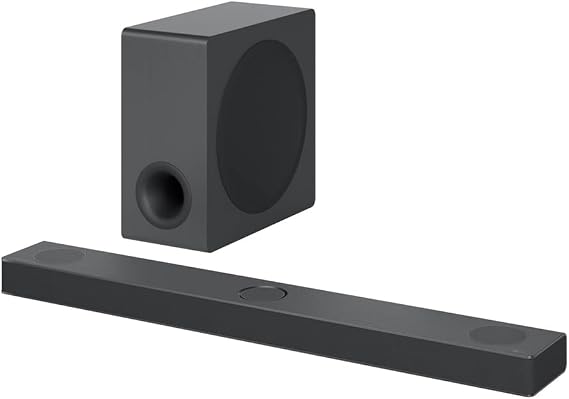 LG S80QY 3.1.3ch Sound bar with Wireless subwooer and Center Up-Firing, Dolby Atmos DTS:X, Works with Airplay2, Spotify HiFi, Alexa, High-Res Audio, IMAX Enhanced, TV Synergy, HDMI eARC