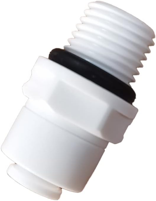 Malida OST-1044 Male Thread Adapter Water Filter Tubing Fittings Push to Connect Straight 1/4" NPT Male Thread x 1/4" OD Tube Adapter,5pcs.