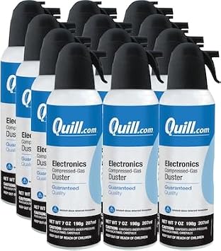 Quill Brand Electronics Duster, 10 oz. Spray Can, 12/Pack (QL10ENFR-12)