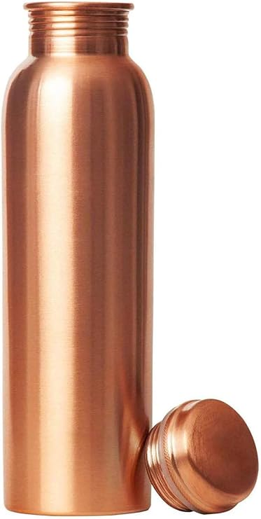 Vesla 99.76% 100% Pure Copper Water Bottle for Drinking, Copper Flask (Plain)