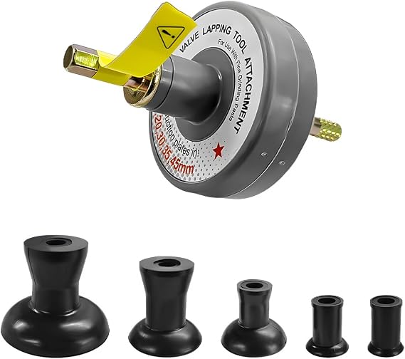 Valve Lapping Tool, Small Engine Valve Lapping Kit with 5 Suction Plates, 1000rpm to 1250rpm Lapper Kit Auto Repair Tool for Grinding Engine Valves, Universal Car Accessories