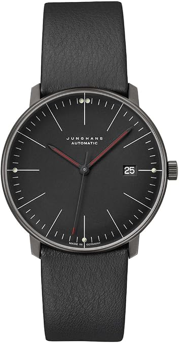 JUNGHANS Max Bill Automatic Bauhaus All Black 38mm Watch 27/4308.02