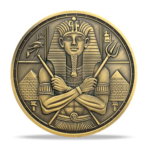 Anubis and Ancient Egyptian Religious Coin Gift Set | Inspirational Medallion | Faith-Based Gifts for Spiritual Encouragement for Men & Women