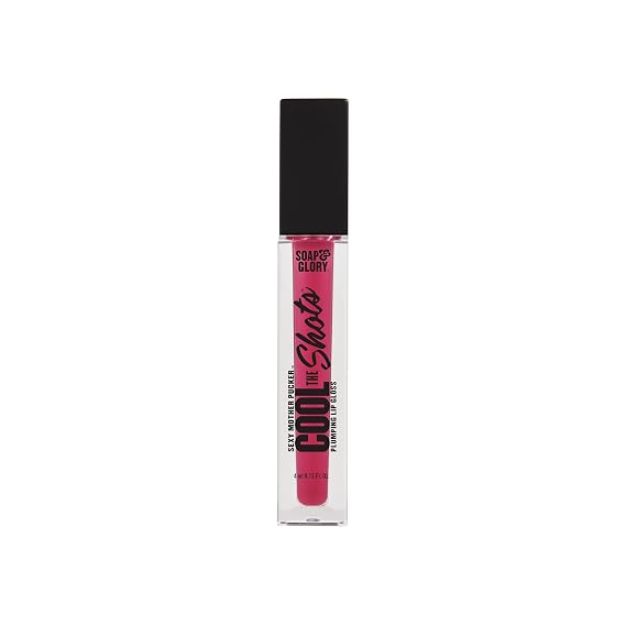 Soap & Glory SMP Cool the Shots Plumping Lip Gloss & Plumper, Pink Punch | Hydrates, Cools & Defines for Fuller, Volumized Lips, High Shine & Glossy Finish, Menthol & Vitamin E, Vegan & Cruelty-Free