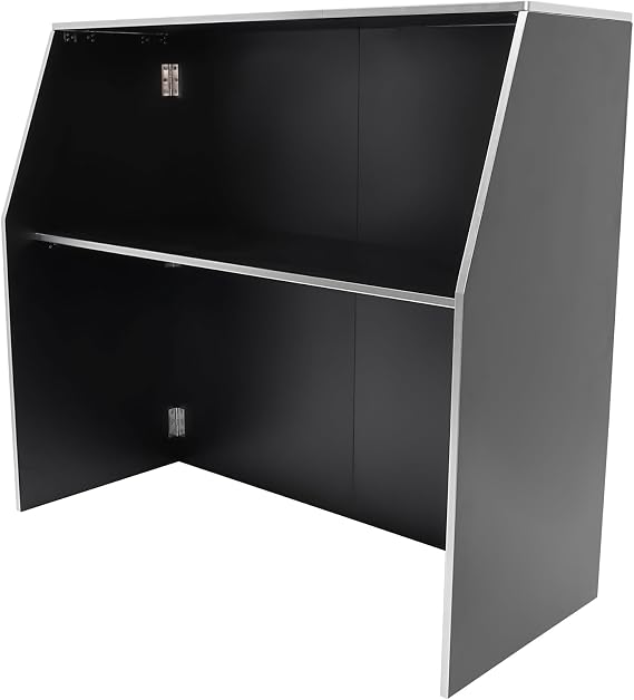 Portable Event Bar,Foldable Bar Table,Bar Cabinet,Bartender Station for Indoor,Outdoor,Party,Black