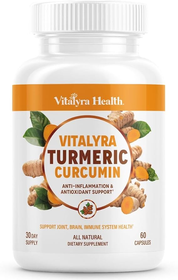 Vitalyra Turmeric Curcumin 655mg - 95% Curcuminoids with Black Pepper