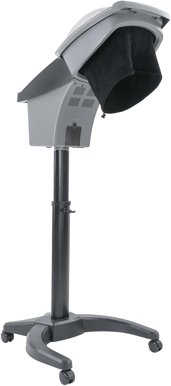 Professional Hair Steamer,110V Hair Color Processor with Adjustable Height 50-58.66n,Standing Salon Hair Dryers with Wheels for Salon,Black (Black)