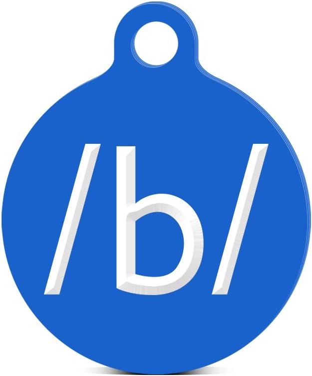 4chan b Random Round Keychain with Tab Engraved 4 chan Blue