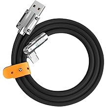 120W 6A Super Fast Charge Liquid Silicone Cable USB To Type-C Charger Data 1m 180 Cable Rotatable With Interface Degrees