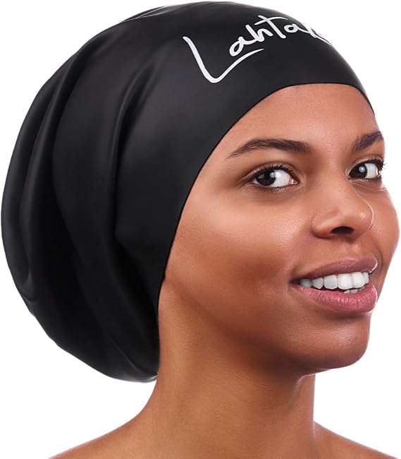 Large Swim Cap for Long Hair Women & Men with Braids & Dreadlocks