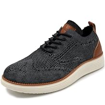 AKADEMIKS Mens Olney Wingtip Knit Oxford, Sleek Breathable Dress Shoes