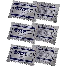 TCP Global Wet Film Thickness Gauge Comb, 1-80 Mil Scale, Step and Notched for Paints Resins (Pack of 3)