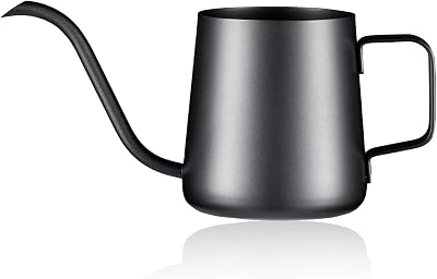 12 oz  350 ml Watering Can Indoor Plants, Stainless Steel Plant Watering Can with Long Spout Black 12oz