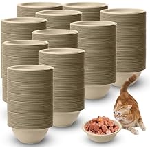Disposable Pet Food Bowls, Thickened Disposable Pet Bowls, 200pcs Pet Disposable Feeding Bowls for Kittens, Puppies, Wet and Dry Food (220ml/8oZ)