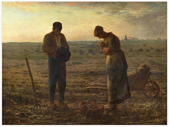 Canvas Art Print Jean-François Millet The Angelus Measures 40 x 30 cm (15.75 x 11.81 Inches)