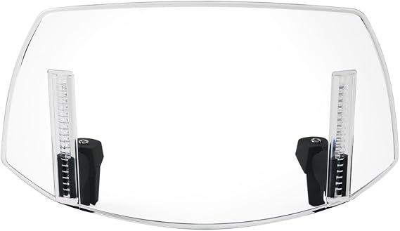 PACEWALKER Universal Motorcycle Windshield Extension Motorcycle Wind Deflector Adjustable Clip-on Windscreen Visor Fit for Most Motorcycle Scooter Dirt Bikes (Transparent)