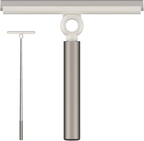 Extendable Squeegee for Glass Doors with 10-Inch Silicone Blade